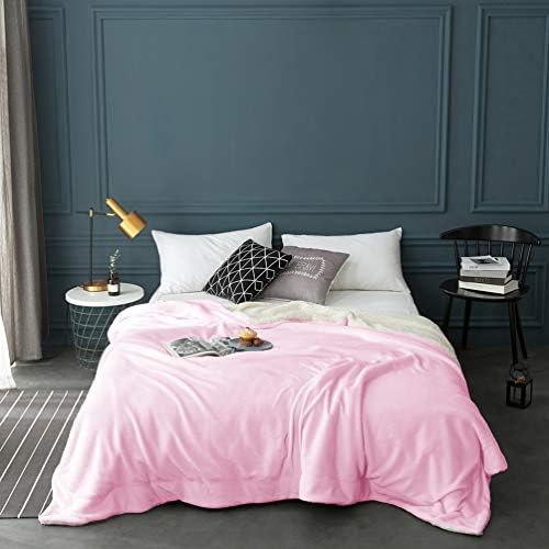 LBRO2M Sherpa Fleece Bed Blanket Super Soft Plush Warm Throw Twin 65"X90" - Image 2