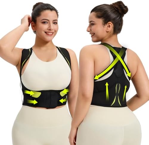 AOFIT Posture Corrector for Women, Adjustable Upper Back Brace Black L by aoFIT
