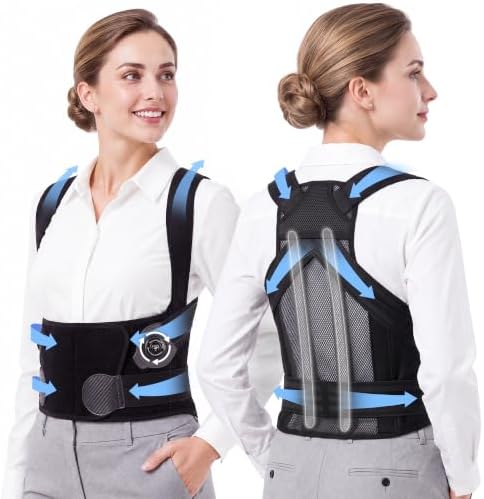 Back Brace Posture Corrector Adjustment: 97.8% Pain Relief, 8H Work-tested by Flashbee