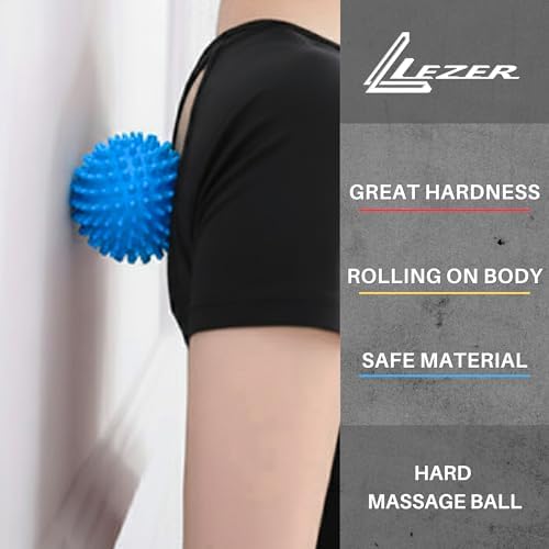 LEZER Spiky Massage Ball, Trigger Massage Point, Plantar Fasciitis, Deep Tissue Myofascial Release Tool, Foot Massager, Muscle Knot Relief, Physical Therapy, Set of 2 (Orange Trigger) - Image 4