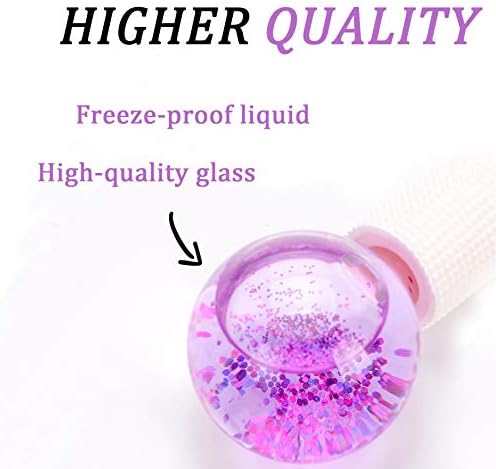 ICE BEAUTY BALLS for FACIAL, 2PCS Purple Facial Roller for Cold Facial Massage Face Roller Balls with Anti-Freeze Liquid to Reduce Puffiness, Pores, Wrinkles… - Image 4