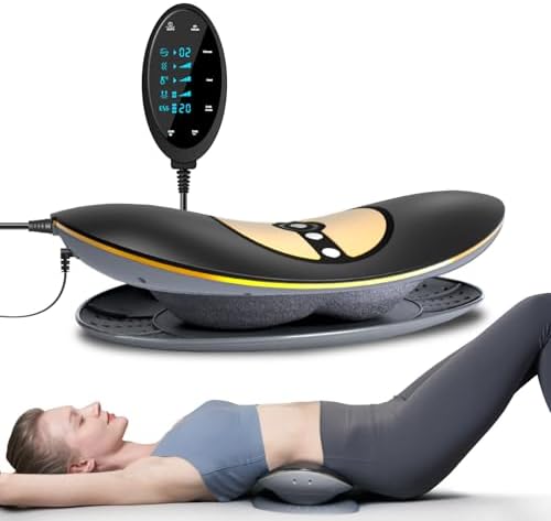 Electric Lumbar Traction Device, Multifunctional Back Traction Device with Dynamic Airbag Traction, 20-Level Electrotherapy, 3-Level Vibration Massage and Thermal Therapy from 113 to 131℉ by Tianfucen