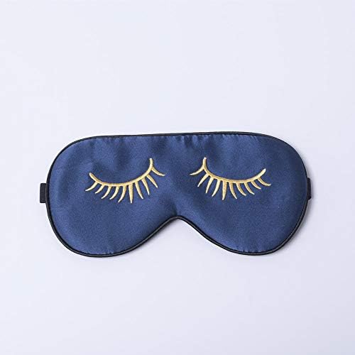 Tim & Tina Silk Sleep Mask for Women Men Comfortable Blindfold Eye Mask with Adjustable Strap for Travel Yoga Nap Shift Work (Navy Blue (Long Eyelashes)) - Image 3