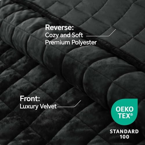 BEDELITE Velvet Quilt Set King Size, Luxury Velvet Comforter Bedding - Image 3