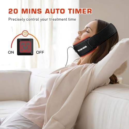 Viconor Red Light Therapy for Neck, Near Infrared Light Therapy Belt Wearable Infrared Neck Wrap with Timer Infrared Belt for Chin Firming V Face Lifting Mask Body Neck Hand Wrist Legs Unisex Gift - Image 6