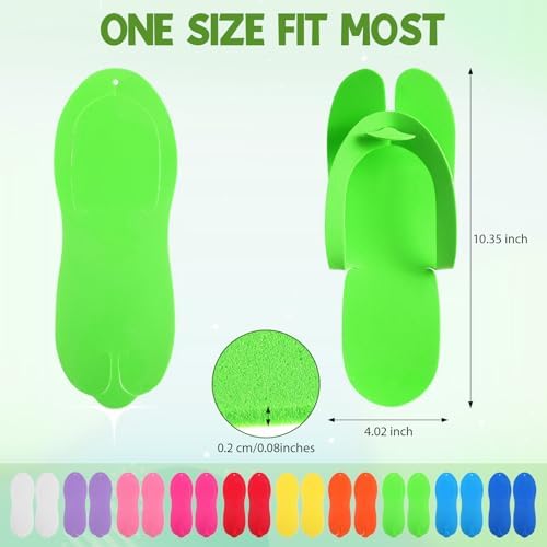 JaGely 100 Pair Disposable Pedicure Slippers Bulk Multicolor Flip Flop for Pedicure Anti Slip EVA Foam Spa Slipper Sandal Disposable Shoe Kit for Women Nail Bath Salon Party Supplies - Image 4