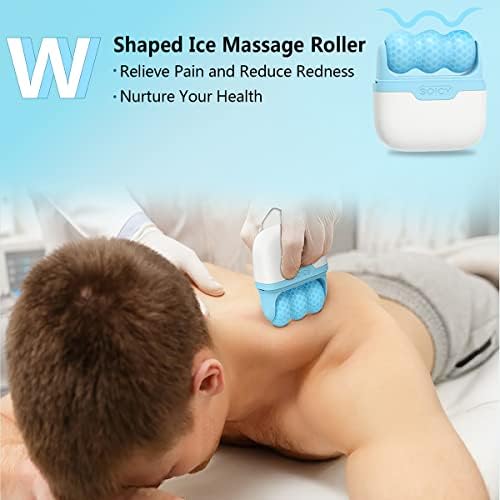 Ice Roller Double Ended, Ice Roller for Face & Eye Puffiness Relief, Ice Face Roller Massager for Migraine Pain, 2 in 1 Facial Ice Roller Skin Care Tool for Whole Body Minor Injury Cold Compress - Image 4