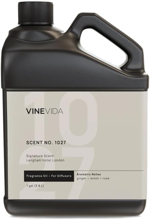 VINEVIDA Scent NO. 1027 Fragrance Oil for Cold Air Diffusers - 1 Gallon (8lbs) - Inspired by Langham Hotel London Fragrance - Hotel Scents for Home - Diffuser Oil by VINEVIDA