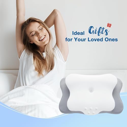 Cervical Pillow for Neck Pain Relief, Cooling Contour Memory Foam Pillows Support Odorless Ergonomic Neck Pillow Adjustable Orthopedic Bed Pillow for Side Back Stomach Sleeper with Pillowcase,KK1 - Image 7