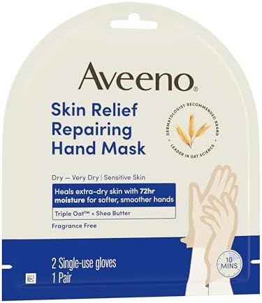 Aveeno Skin Relief Repairing Hand Mask, Fragrance-Free, 1 Pair - Image 7