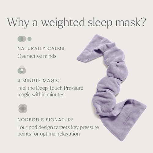 nodpod Patented Gentle Pressure Sleep Mask, Weighted Eye Mask - Image 3