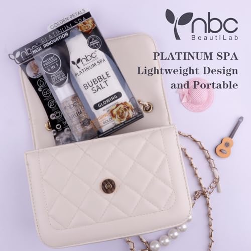 Pedicure Foot Soak Set - Upgraded 6 in 1 Foot Spa, Foot Bath Spa, Pedicure Kit, Foot Soak for Tired & Dry Cracked Feet, Athletes Feet, Bad Odor, Softens Calluses,Golden Petals - Image 4