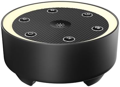 Kipcush White Noise Machine for Sleeping, Baby & Adults, High-Fidelity Non-Looping Sounds, Sleep Sound Machine with Dimmable Night Light, USB Powered, Memory Function, Home, Nursery & Travel by Kipcush%C2%AE