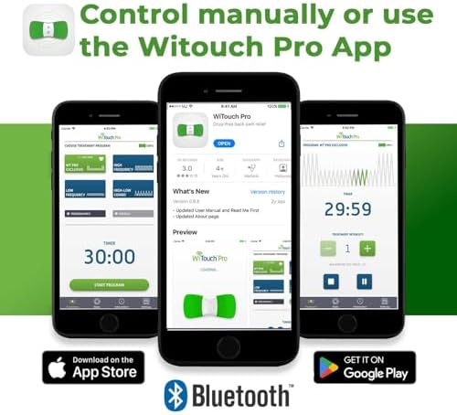 Hollywog WiTouch Pro Bluetooth TENS Unit – Wireless Lower Back Pain Relief Device | Wearable & Discreet | 15 Intensity Levels + App Control | Includes 3 Pairs Gel Pads - Image 6