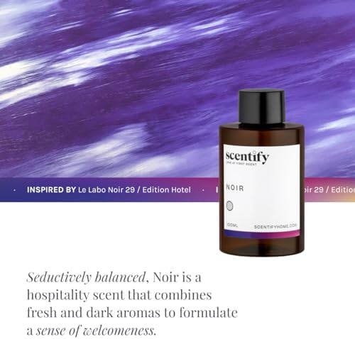 Scentify Noir Aroma Oil Refill Scent for Oil Diffusers – Bergamot, Lemon, Fig, Rose & Amber – Luxurious Relaxing Aromatherapy Diffuser Fragrance 100ml, 3.38 oz - Image 4