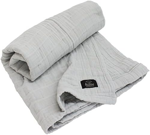 HIORIE Japanese Blanket, 8-Layered Gauze Blanket, Twin Size, Gray by JapaneseTowelShopHIORIE