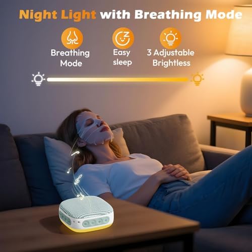 Portable Sound Machine for Travel, White Noise for Sleep with Night Light - Image 3