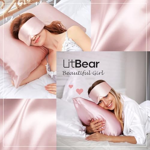 LitBear Silk Sleep Mask for Side Sleeper, Eye Mask Sleeping for Women Men - Image 5