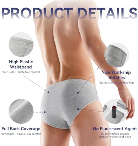 10 Packs Mens Disposable Underwear Briefs,100% Cotton Portable Brief Panties for Travel Spa Hospital Emergencies - Image 4