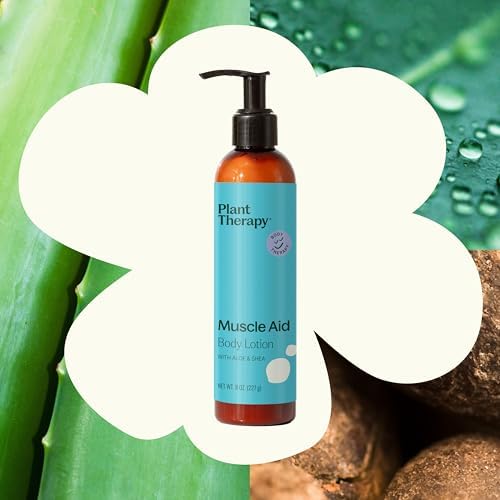 Plant Therapy Muscle Aid Body Lotion with Aloe & Shea 8 oz Soothes Achy & Tight Muscles, Instant Cooling Relief, Creamy & Nourishing, Powered by Pure Essential Oils - Image 3