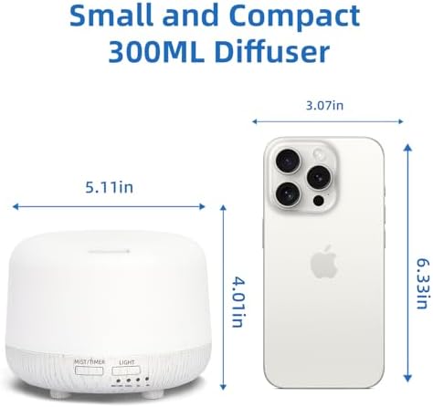 SPLITSKY 300ml Essential Oil Diffuser with Remote, 2 Mist Modes, 2 Timers - Image 2