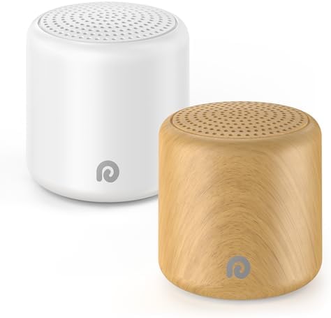 Dreamegg Travel White Noise Machine - Portable Sound Machine for Baby Adults, Travel Sound Machine for Sleep, 16 Nature Sound, Timer, White Noise Machine for Sleeping Gift, 2 Pack, White&Wood by Dreamegg
