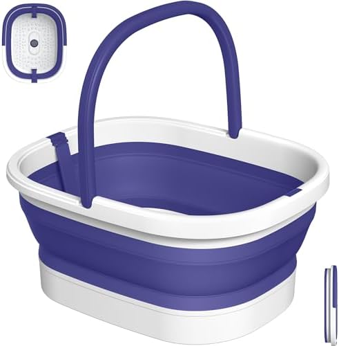 Nekteck Foot Soaking Tub Collapsible Bucket for Foot Bath Soak Tub, Purple by Nekteck