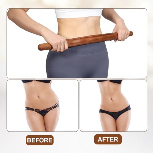 Wood Therapy Massage Tools, Guasha Massage Stick Body Slim Brush - Image 6