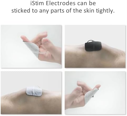 iStim Super Soft 2"x2" TENS Unit Electrodes for TENS Massage EMS Unit/Muscle Stimulator - 100% Japanese Gel - 16 Pieces Reusable Electrode Pads (2"x2"- 16 Pieces - Black) - Image 5