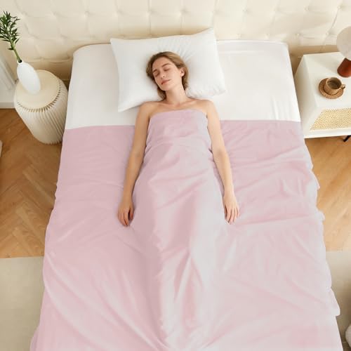 King Flat Sheet Only, 1 Pack Top Bed Sheets, Soft Breathable Brushed Microfiber Color-Coded Label Threads, (105"x102",Pink) - Image 7