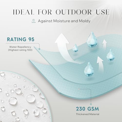 Phantoscope Outdoor Pillows Waterproof 16x16 Outdoor Pillow Inserts 2 Pack - Image 3