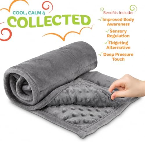 Kidaddle 7lb Weighted Blanket (Grey) 19x22 Inch– Plush Minky Lap Pad with Sensory Support for Autism or ADHD, Giftable Weighted Blanket with Travel Bag - Image 3