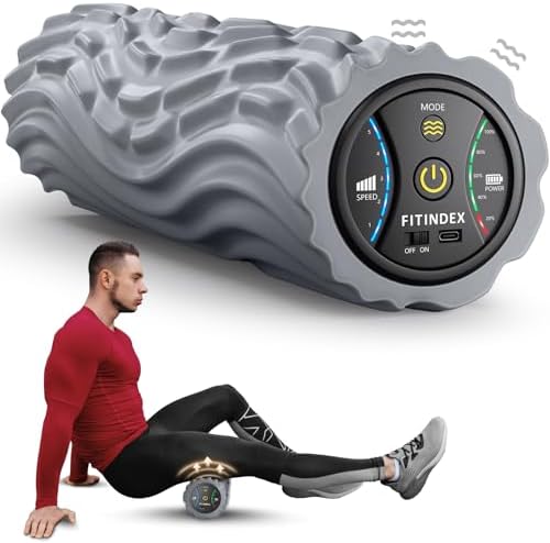 FITINDEX Vibrating Foam Roller for Exercise,5 Vibration Speeds,Rechargeable by FITINDEX