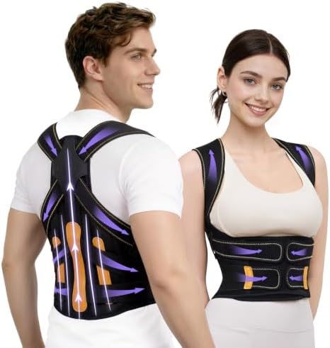 Posture Corrector for Women and Men, 5x Enhanced Support Back Brace, Small by Home