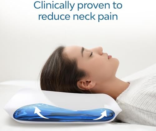 Mediflow Water Pillow Memory Foam re-Invented with Waterbase Technology - Clinically Proven to Reduce Neck Pain & Improve Sleep Quality. (Two Pillows, Two Pillow Protectors) - Image 3