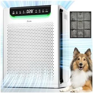 Air Purifiers for Home Large Room, Cover Up to 2600 Ft² with Washable Filters, Powerful Turbo Mode, PM2.5 Air Quality Display, 22dB Sleep Mode, Air Cleaner for Pets Hair,HAP607, White by FreAire