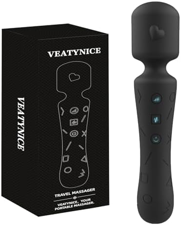 Handheld Mini Massager - 21 Massage Mode, Cordless Portable USB Rechargeable Massager, Relieves Muscle Aches for Sports Recovery & Daily Use, for Back, Neck, Shoulder Relief by VEATYNICE