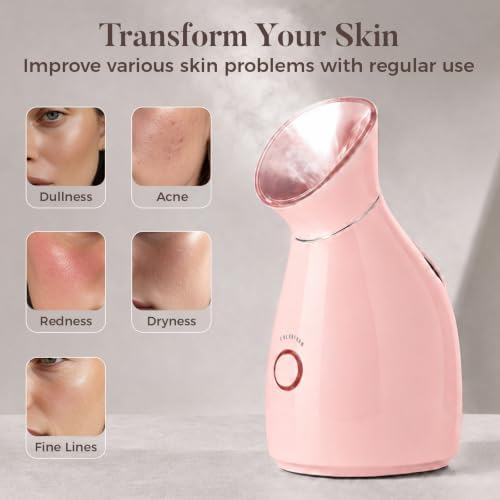 Nano Ionic Facial Steamer Kit with 17 Skin Care Tools for Home Spa - Image 6