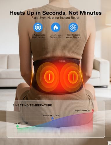 10000mAh Cordless Heating Pad for Back, Portable Lower Back Massager - Image 3