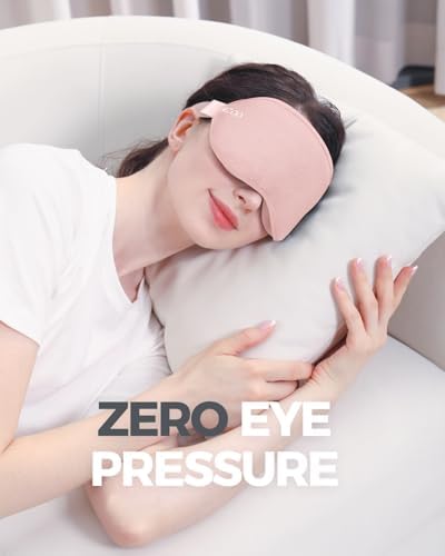 MZOO Luxury Sleep Mask, 3D Spacious for Long Lashes Blocking Light - Image 4