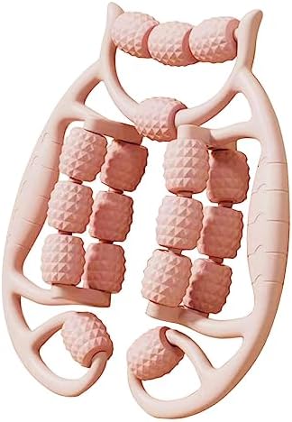 18 Wheel Fascia Muscle Roller, Massage Roller Press Points Manual Relax Tight Muscles Clamp Leg Roller Leg Massage for Calves, Golfer Elbow, Pink - Image 6