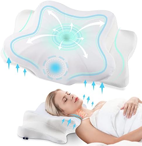 DONAMA Cervical Pillow for Neck and Shoulder,Contour Memory Foam Pillow,Ergonomic Neck Support Pillow for Side Back Stomach Sleepers with Pillowcase-King Size by DONAMA