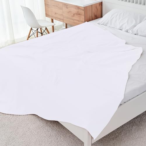 Cosy Family 6 Layer Muslin Bed Blanket - Breathable and Lightweight Gauze Boho Blanket for Spring, Soft 100% Cotton Muslin, White, 80x90 Inches - Image 6