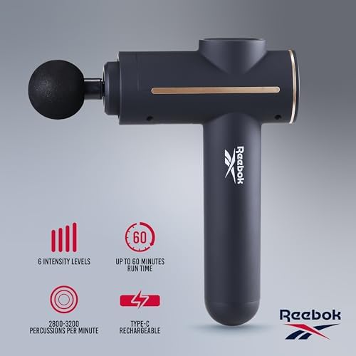 Reebok - Deep Tissue Massage Gun with Multiple Heads and Speed Settings - Image 2