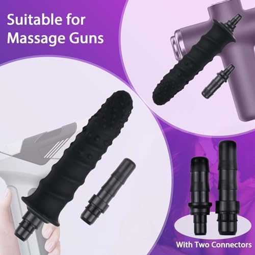 Massage Gun Attachment, Adult Massage Gun Attachments Deep Tissue for Relieve and Stimulation, Black Portable Massage Gun Head Accessories for Handheld Electric Body Muscle Massager - Image 4