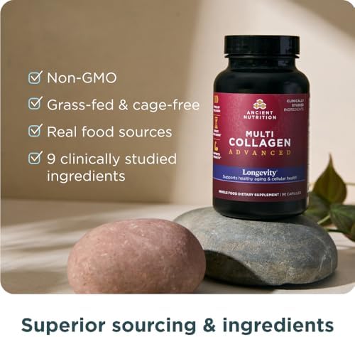 Ancient Nutrition Hydrolyzed Multi Collagen Advanced Capsules, Longevity - Image 3
