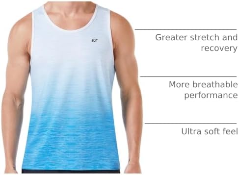 EZRUN Men's Quick Dry Workout Tank Top UPF 50+ Sweat-Wicking Gym Shirt - Image 4