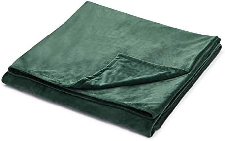 TONGDADA Weighted Blanket Cover (Dark Green Minky, 48''x72'' Duvet Cover) - Image 2
