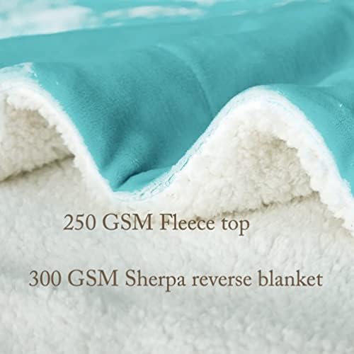 LBRO2M Sherpa Fleece Bed Blanket Super Soft Plush Warm Throw Queen 90"X90" - Image 4