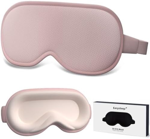 Easysleep Sleep Mask for Side Sleeper Women Men Eye Mask with 3D Contoured Cup Sleeping Mask for Light Blocking Soft Breathable Eye Cover Night Blindfold Mask with Adjustable Strap by Easysleep